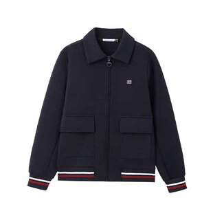 ELLE Active2026春秋翻领卫衣拉链开衫棒球服夹克外套女时尚洋气