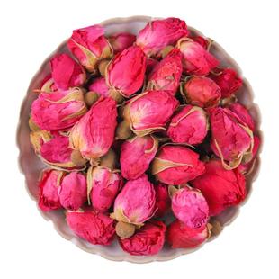 玫瑰花干玫瑰大朵平阴重瓣花蕾金边墨红散装茶叶女人泡水喝花草茶