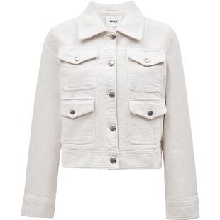 【ONLY奥莱】春季新款通勤风口袋纯色翻领正肩短款外套女