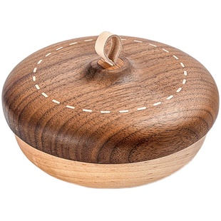 胡桃木首饰戒指手镯收纳盒带盖防尘原创设计高级感精致礼物送朋友