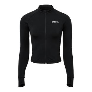 韩国BARREL短款冲浪服女防晒泳衣分体拉链长袖保守水母服潜水2025