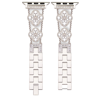 QALUO新款星芒链条表带适用apple watchS11/S10表带iwatch9苹果手表se/8/7/6/5/4代41/45mm金属高级感生小众