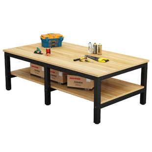 车间工作台桌子双层生产打包台包装剪裁台桌工厂流水线检验操作台