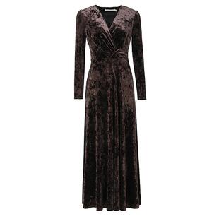 棕褐色高级感连衣裙女春秋2025开春气质穿搭优雅法式显瘦裙子1044