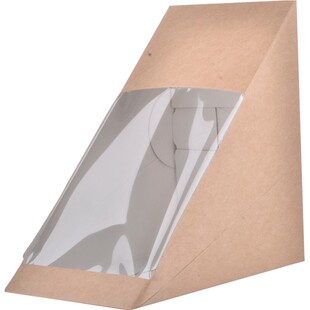 上海商吉牛皮纸三明治盒纸三明治打包盒 开窗西点盒子食品包装盒