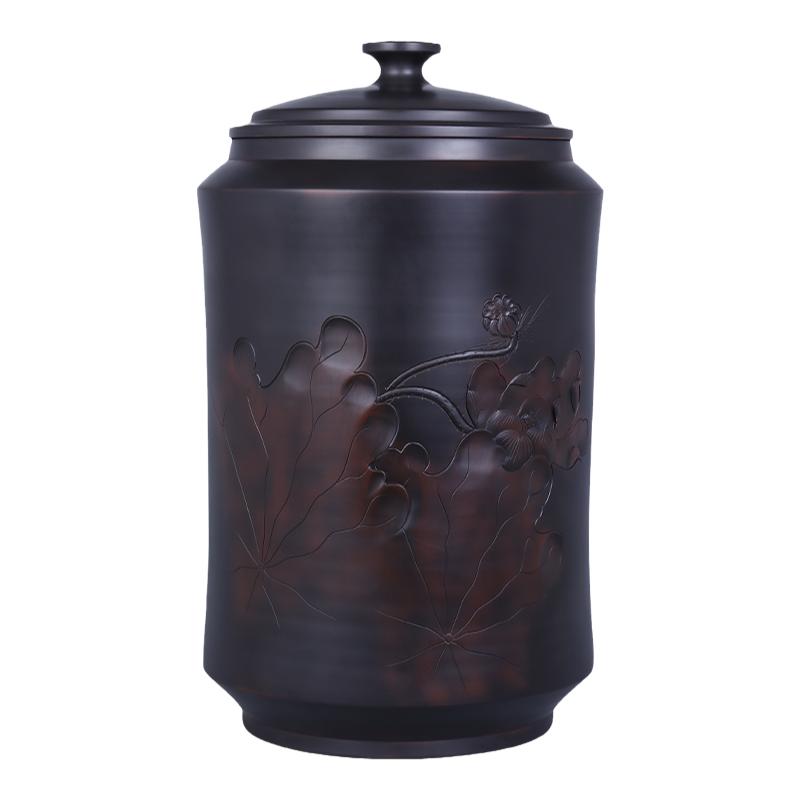 357克20饼浮雕青铜茶缸
