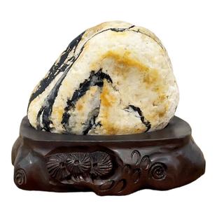 墨石天然主脉泰山石敢当不切割不打磨原石补角做靠山办公室客厅