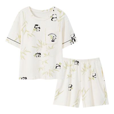 【浪莎】官方正品纯棉短袖睡衣女