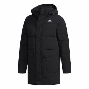 Adidas/阿迪达斯正品男子中长款耐磨防运动加厚连帽羽绒服 CK0969