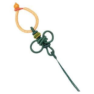 原创手工编织双耳结DIY挂件绳男汽车钥匙扣包挂半成品女挂件国风