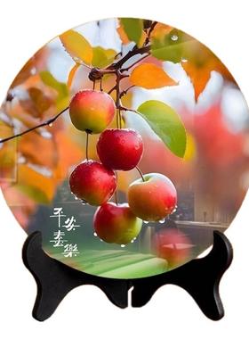 平安喜乐摆件现代装饰画相框餐厅办公室桌面潮款饰品家用乔迁礼物