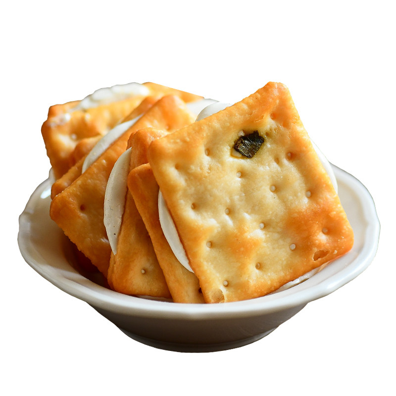 九月食集 香葱牛轧糖夹心饼干古早味牛乳牛扎休闲零食独立小包装