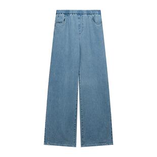 美特斯邦威牛仔裤女2026夏季新款潮流轻薄纯色纯棉休闲直筒裤子