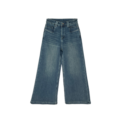 瞬间拉篙腰线！~植绒十分牛仔裤