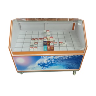 烟柜玻璃展示柜广西新款移动推拉门带轮有灯烟草公司标准真龙橙色