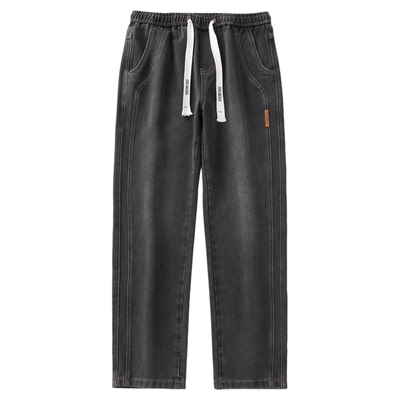 真维斯抽绳松紧腰牛仔裤