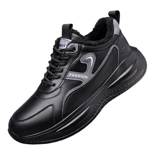 德国骆驼动感男鞋2026新款冬季加绒棉鞋真皮运动鞋男士软底旅游鞋