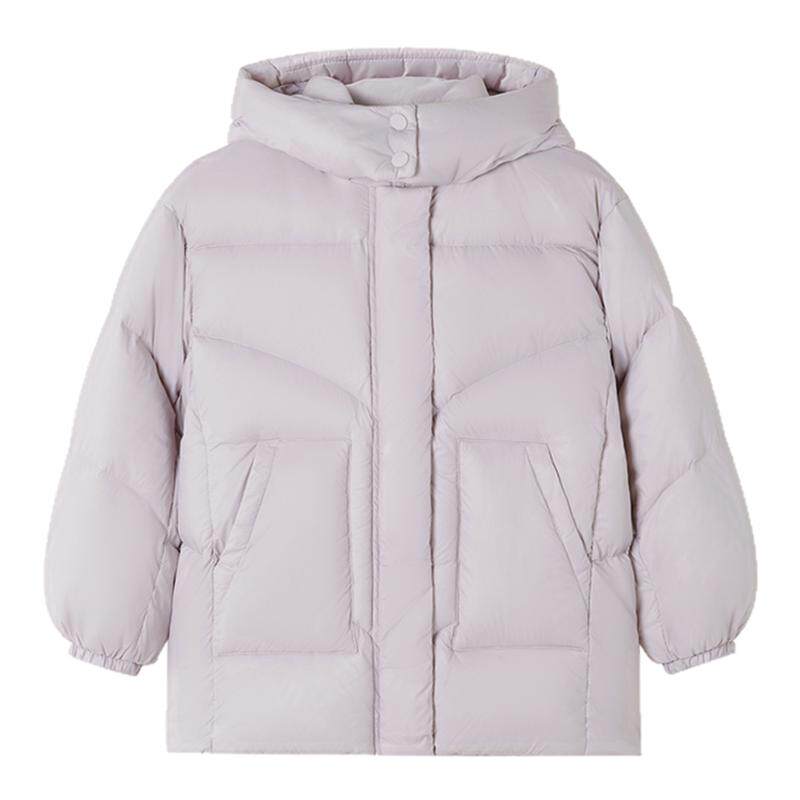 迪迪鹿童装女大童羽绒服冬季新款加厚连帽保暖外套中长款上衣