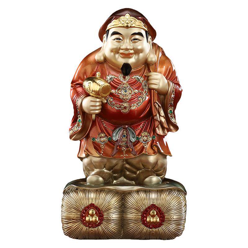 纯铜家居风水大黑天财神摆件