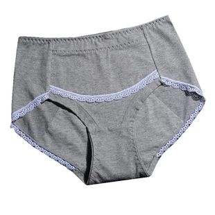 纯棉高腰月经期防漏生理裤大姨妈专用例假大码卫生内裤女前后口袋