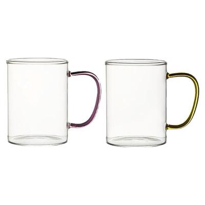 高硼硅简约大容量玻璃杯带把手