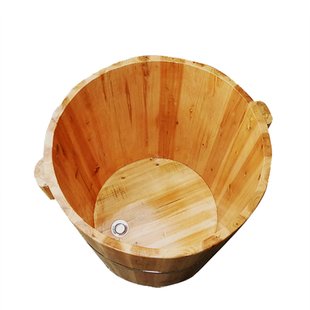 儿童洗澡木桶圆形浴桶洗澡沐浴可坐家用泡澡桶加厚小孩沐浴桶保温