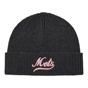 MLB官方 男女同款学院风含羊毛保暖毛线针织帽24冬季BNVM1