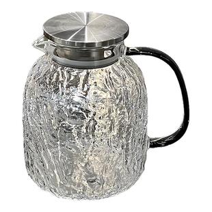 水波纹玻璃冷水壶耐高温家用耐热凉水壶大容量凉白开水杯茶壶套装