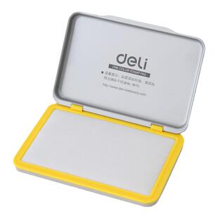 得力空白印台无色无印油印泥盒长方形铁盒印尼白色可添加红色蓝色黑色水性秒干油性快干速干印油财务会计办公