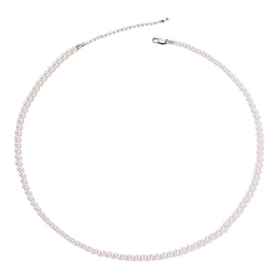 AJIDOU阿吉豆项链女款珍珠项链小米珠毛衣链爆款圆珍珠锁骨链颈链