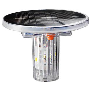 俱竞阳太阳能信号灯船用强光充电超亮红蓝白三色灯户外防水防尘