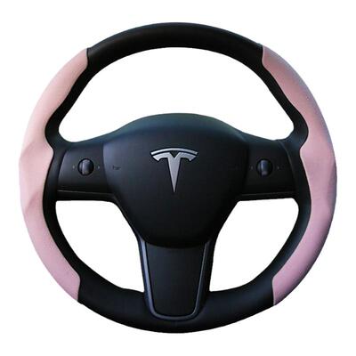 适用model3/Y方向盘把套装饰夏季汽车内饰tesla毛豆吸汗丫