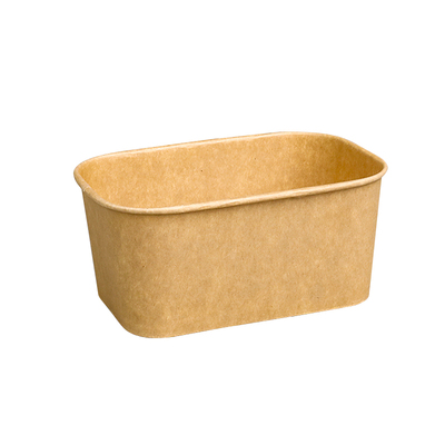 加厚长方形牛皮纸打包餐盒一次性牛皮原木风外卖油炸便当盒沙拉碗