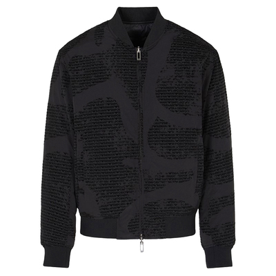 阿玛尼EA男士鹰标2面穿羽绒服