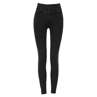 零限高腰强力收腹提臀高弹牛仔裤女秋季塑形修身显瘦加绒小脚长裤