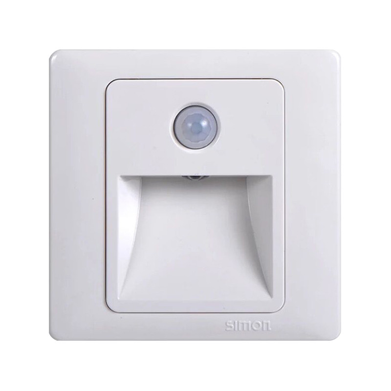 西蒙地脚灯 感应灯楼道雅白led86型嵌入式走廊过道人体感应小夜灯