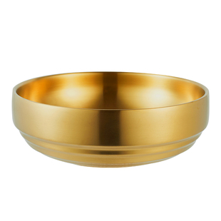 ins风双层防烫不锈钢碗韩式拌饭碗大号汤碗拉面碗冷面碗螺蛳粉碗