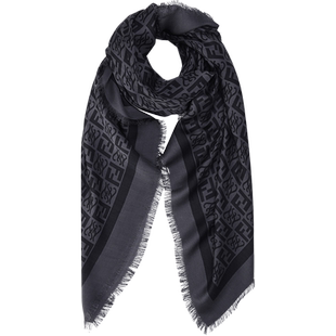 【自营】Fendi芬迪 男士桑蚕丝方巾丝巾围巾披肩 FXS610 AIJO