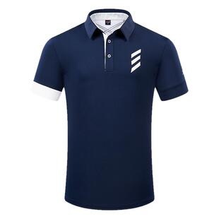 夏季高尔夫服装 男士短袖T恤翻领Polo衫运动休闲上衣球队服可定制