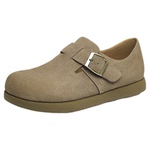 红蜻蜓勃肯鞋女2025秋季新款全包穆勒单鞋牛皮软底一脚蹬休闲鞋女