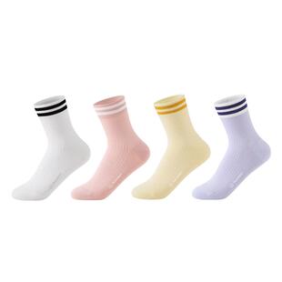 【堆堆袜】全棉时代纯棉抗菌袜子男女袜中筒长筒透气百搭春夏防臭