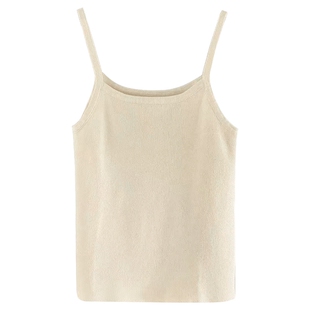 冰丝针织小吊带背心女内搭外穿设计感小众白色大码胖mm抹胸上衣夏