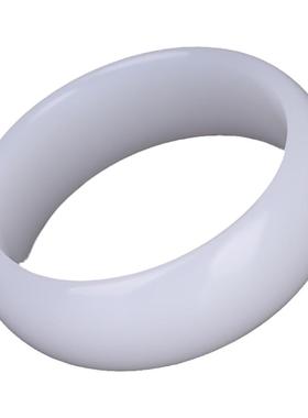 和田白玉正圆轮胎镯子加宽女士款