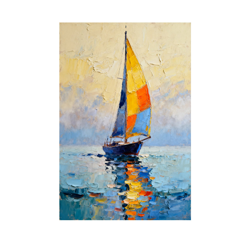 可班手绘油画碧海扬彩办公室油画