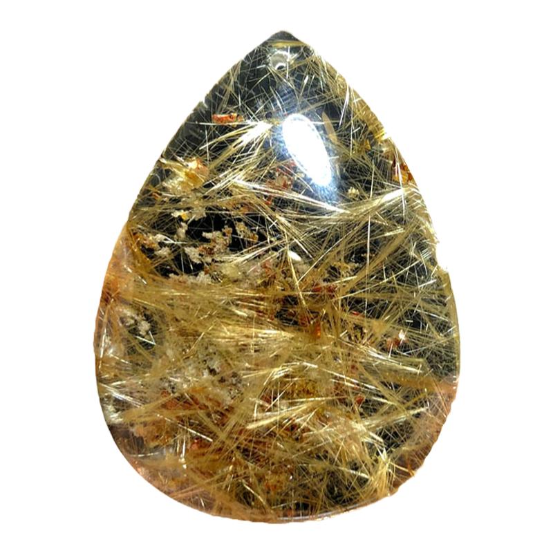 天然发晶吊坠水晶毛衣链