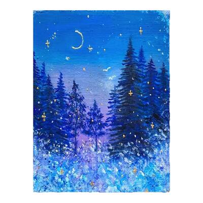 《月林星澜》现代简约入户玄关挂画小众艺术客厅壁画餐厅装饰画