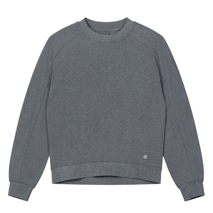 Nest Designs女士天竹绒圆领套头卫衣秋冬保暖上衣女宽松休闲服