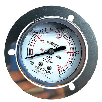 轴向带边耐震气压油压压力表