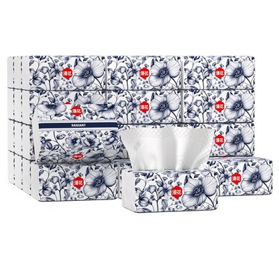 漫花抽纸加大加厚家用学生实惠装