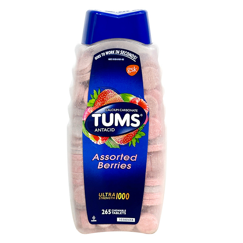 美国TUMS孕妇抗胃酸钙片草莓味